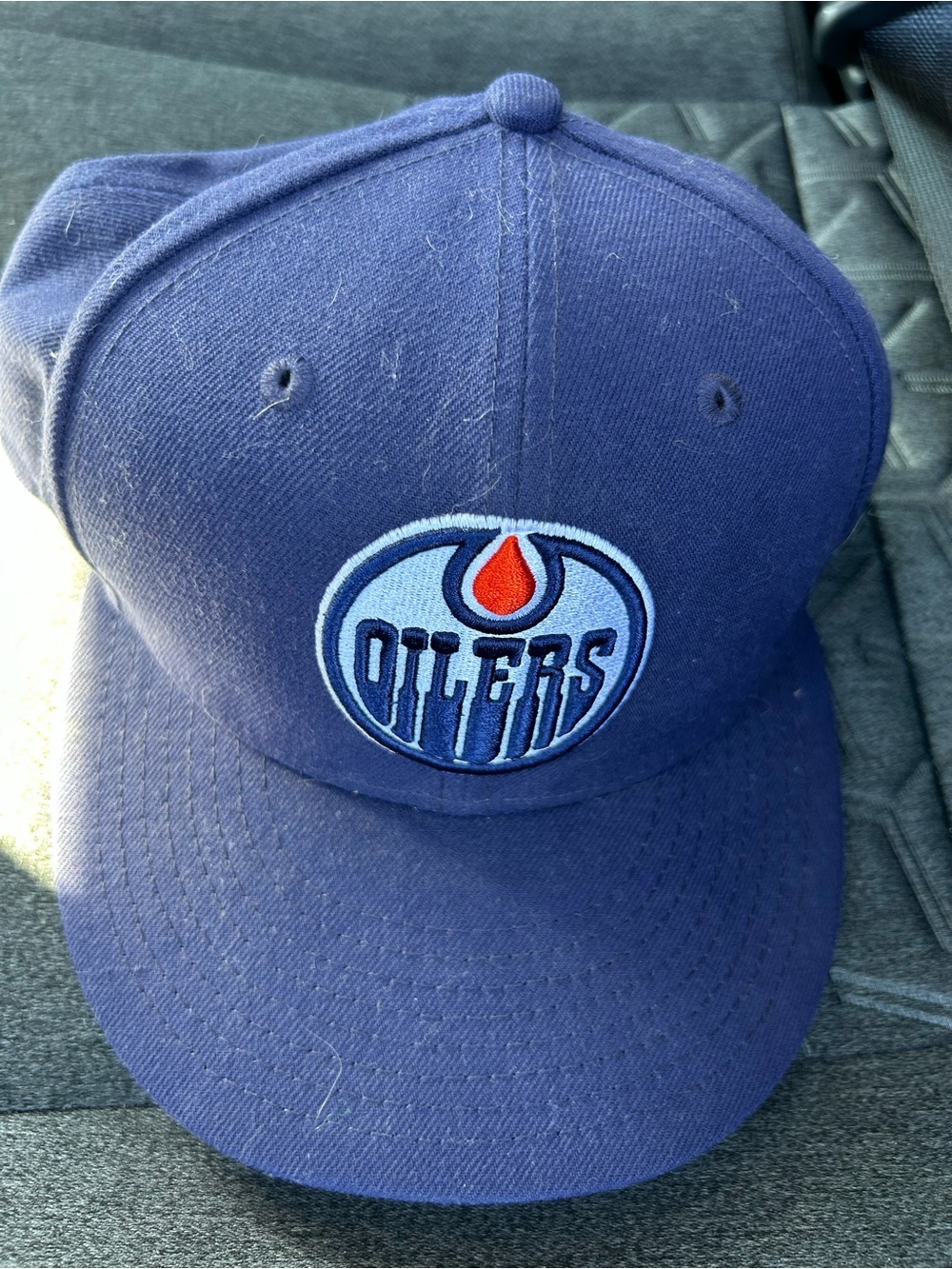 Edmonton Oilers Navy Blue Fitted Cap